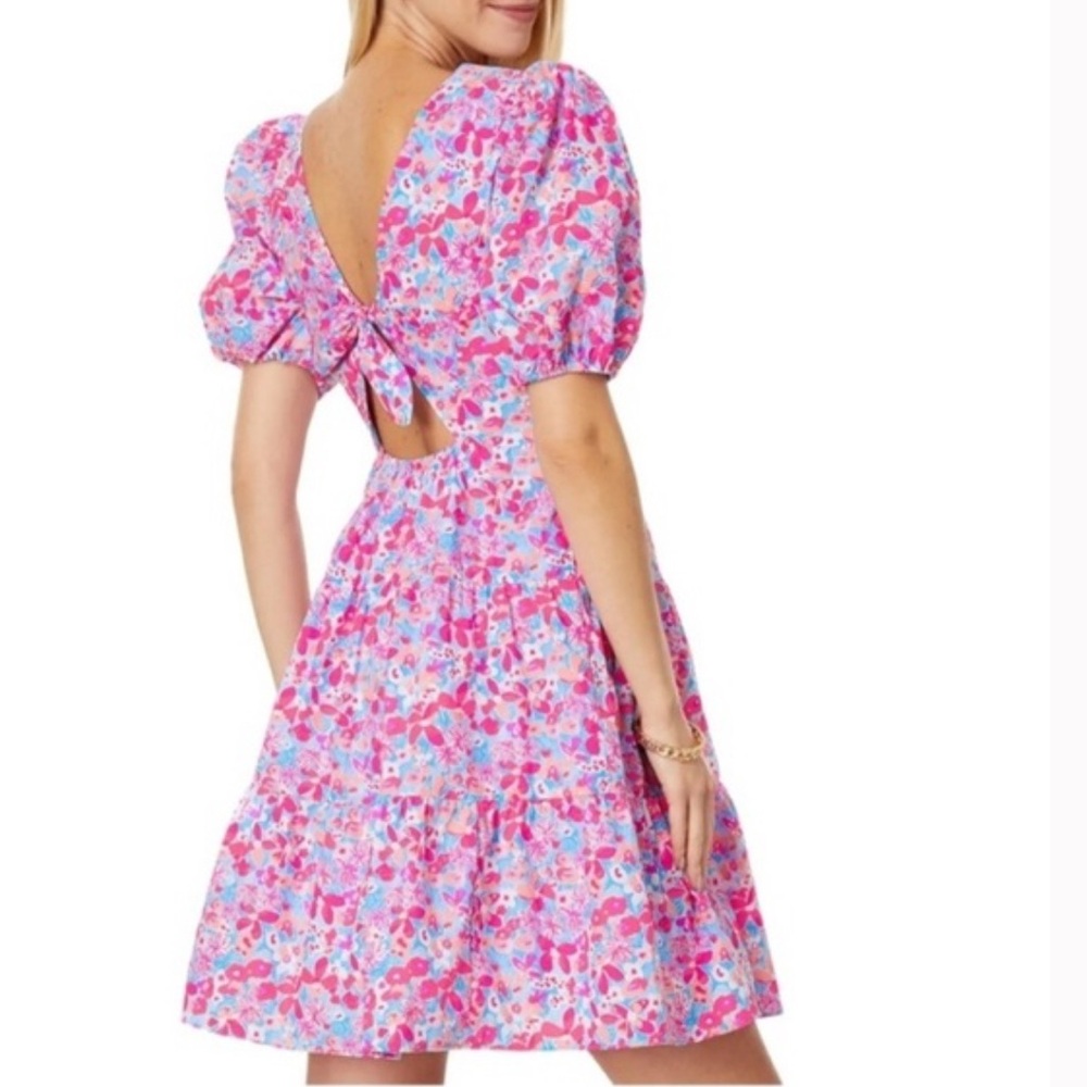 Lilly Pulitzer Aura Pink Baby Bloomer Nalani Short Sleeve Cotton Dress BNWT - Picture 6 of 8